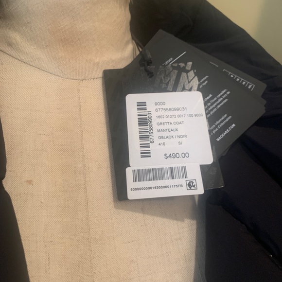 COPY - Mackage Gretta black buffer coat w/ belt and leather trim pocket - Picture 4 of 6